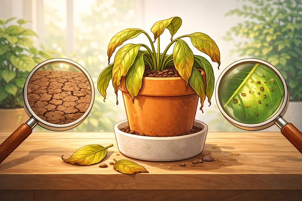 Feuilles molles : causes possibles et solutions simples