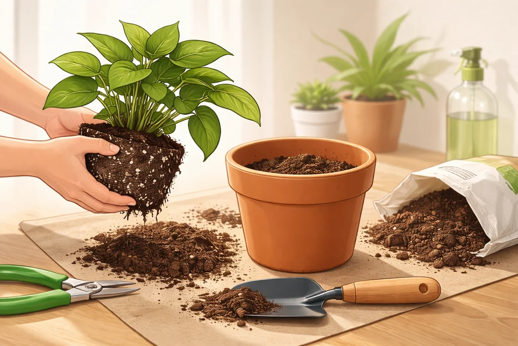 Quand et comment rempoter une plante facilement