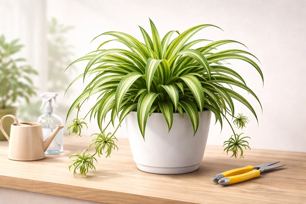 Le chlorophytum (plante araignée) : la plante facile qui pardonne presque tout