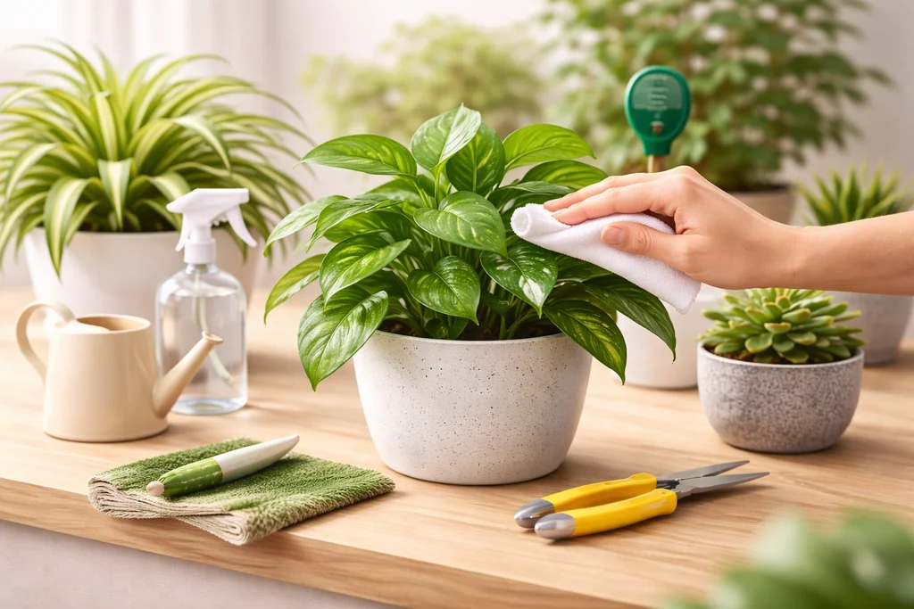 Routine entretien plantes en 5 minutes par semaine