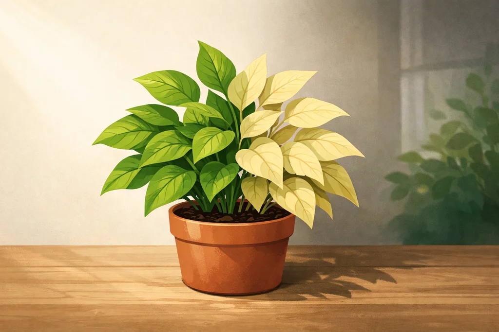 Feuilles pâles : manque de lumière ou autre problème